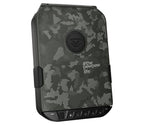 Camouflage biometric safe with keypad and textured exterior, front view