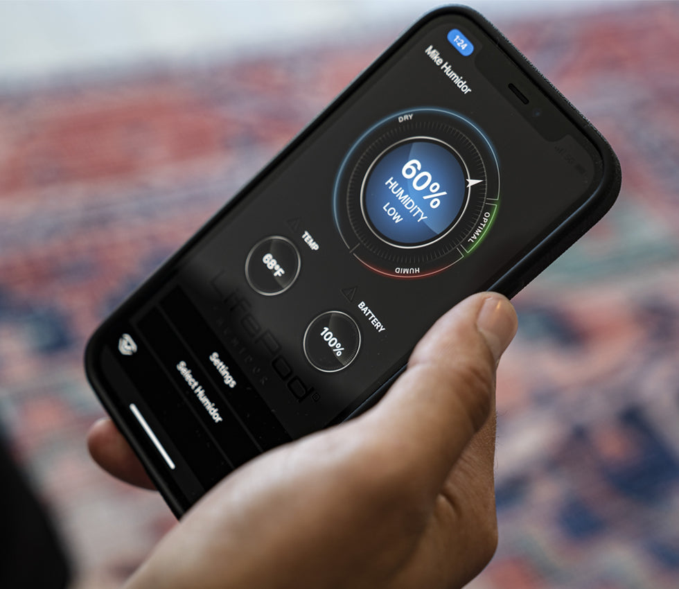 Refurbished - LifePod Humidor 2.0 - Biometric and Bluetooth (Black)