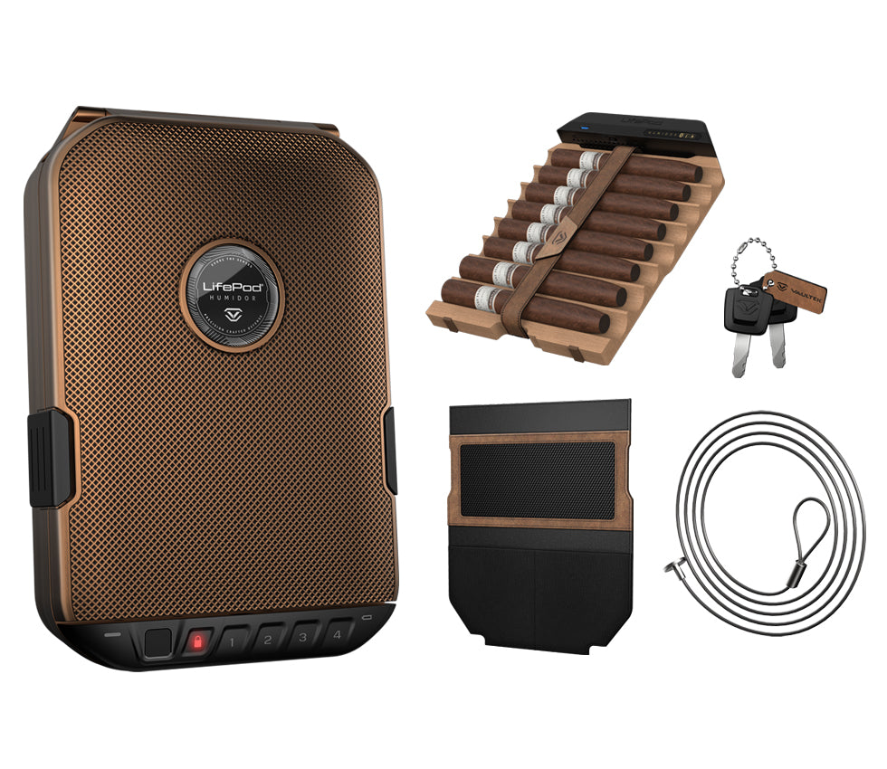 Refurbished - LifePod Humidor 2.0 - Biometric and Bluetooth (Black)