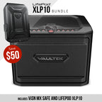 ViSN MX biometric safe and LifePod XLP10 security case bundle with $50 savings label