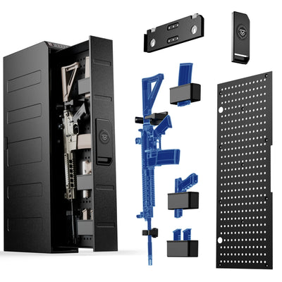 Vertical conversion kit accessory with modular components for secure gun safe interior organization