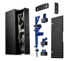 Vertical conversion kit accessory with metal panels and mounting parts for a modular safe