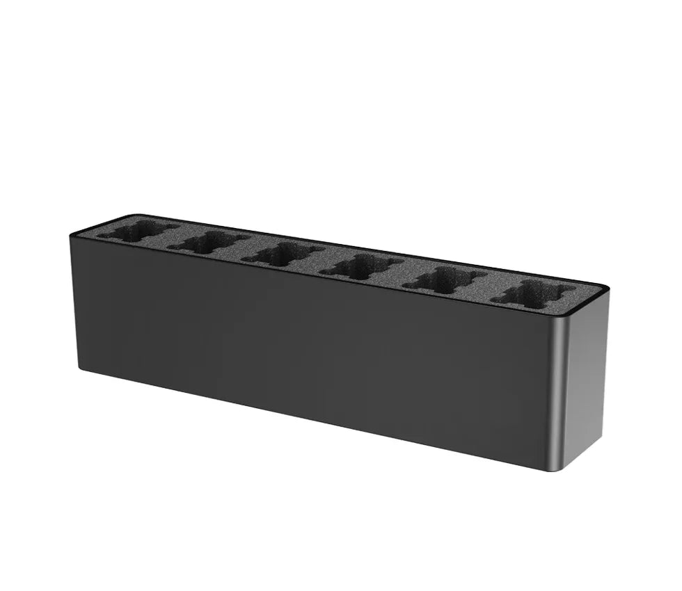 Black foam gun rack insert with six slots for safe or secure storage