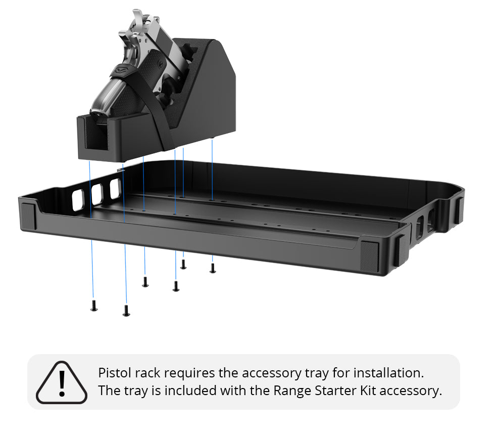 Modular Pistol Rack for the LifePod XT/XR Accessory Tray